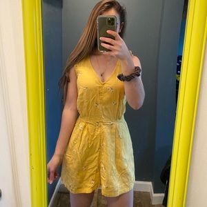 Yellow flower romper